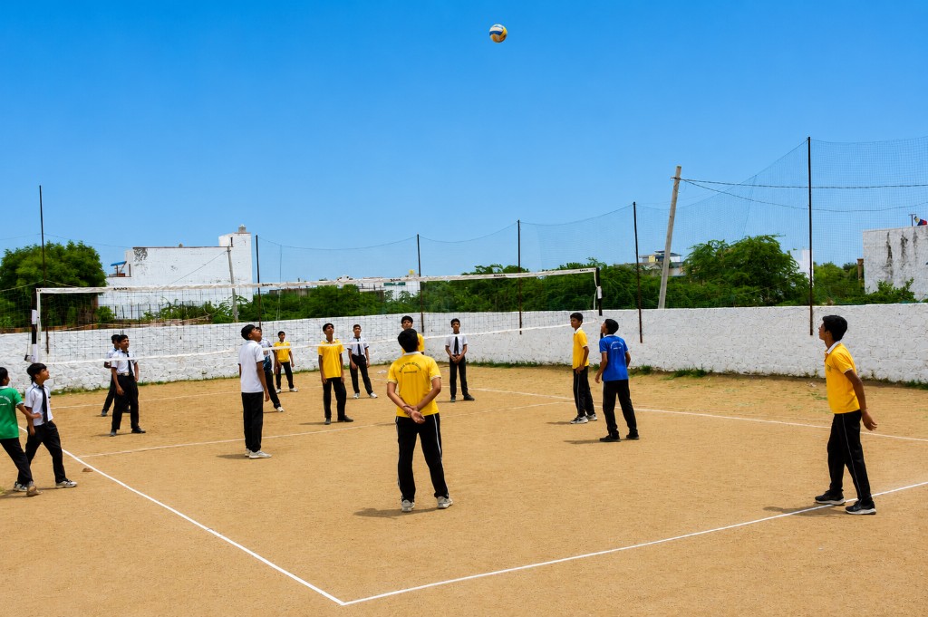 Volleyball action
